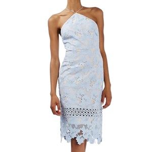 Top Shop Halter Lace Midi Dress